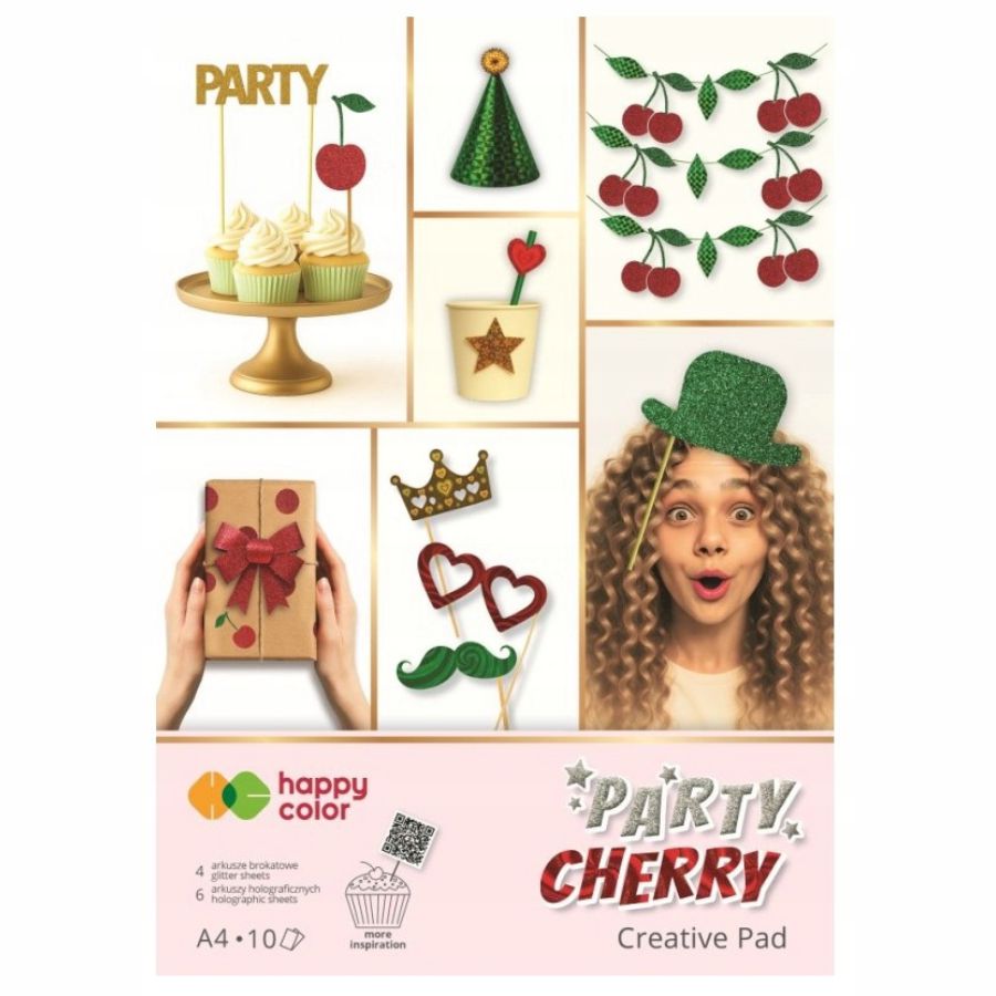 Blok party cherry A4 75-150g 10ark Happy color | biuroweokazje.pl | Zamów swój egzemplarz