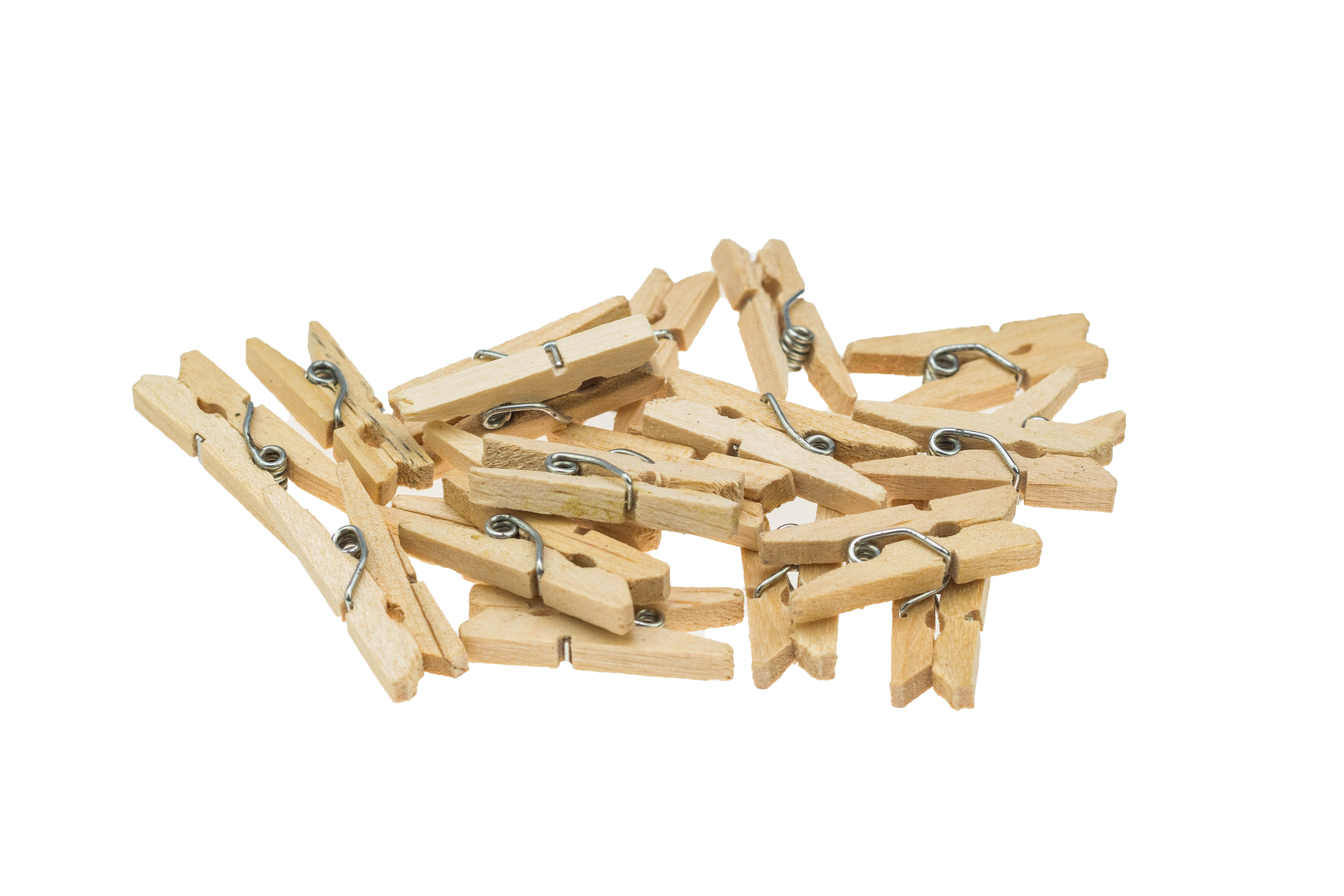 Klamerki ozdobne 2,5 cm naturalne zestaw 20 sztuk | biuroweokazje.pl | Zamów teraz!