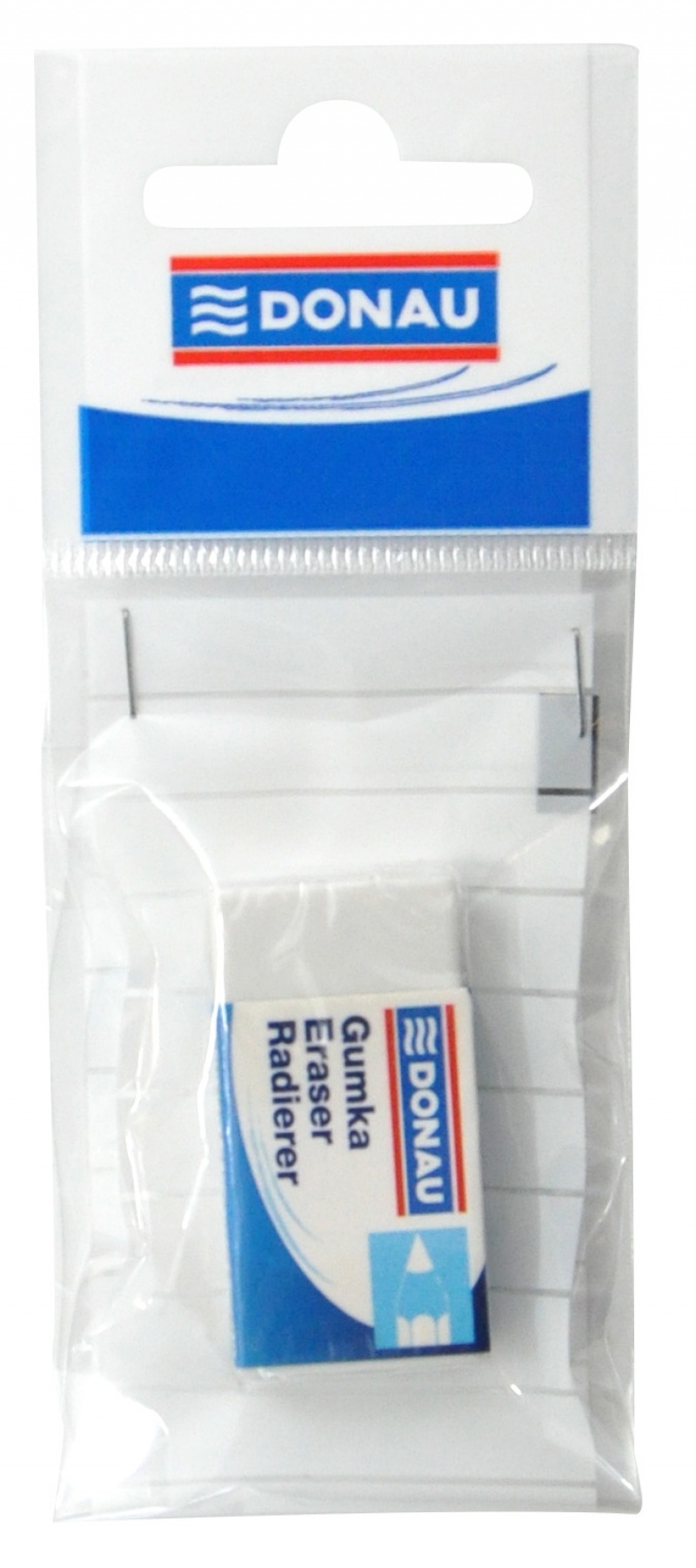 Gumka uniwersalna Donau, 41x21x11 mm, zawieszka, biała | biuroweokazje.pl | Kup bez wahania!