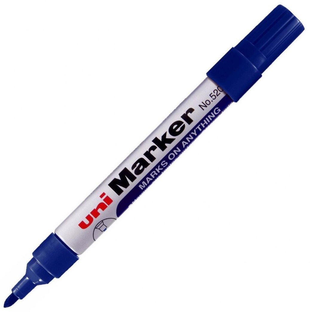 Marker permanentny no-520f, okrągła końcówka, niebieski, uni | biuroweokazje.pl | Zamów natychmiast!
