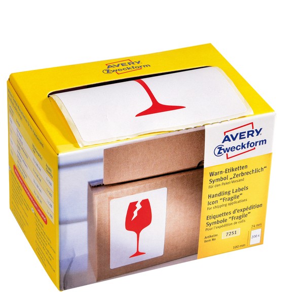 Etykiety wysyłk 'szkło' w dysp avery | biuroweokazje.pl | Skorzystaj z wyjątkowej oferty