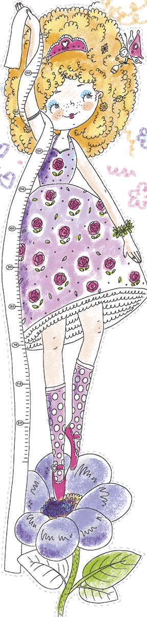 Miarka wzrostu xxl monumi, 160x40 cm, kwiatowa księ | biuroweokazje.pl | Zamów z gwarancją!