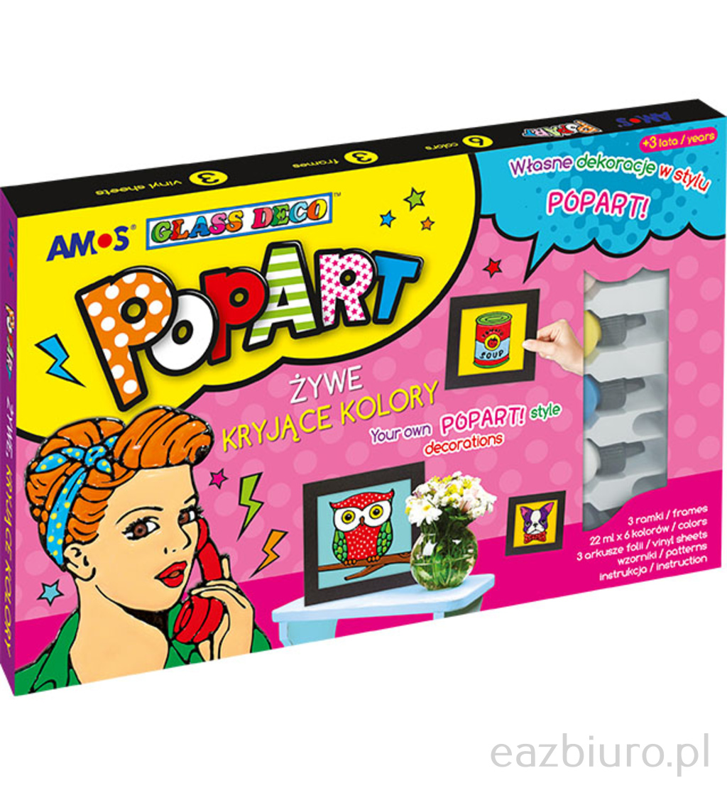 Farby witrażowe Amos popart pa22p6-f | biuroweokazje.pl | Kup bez ryzyka!