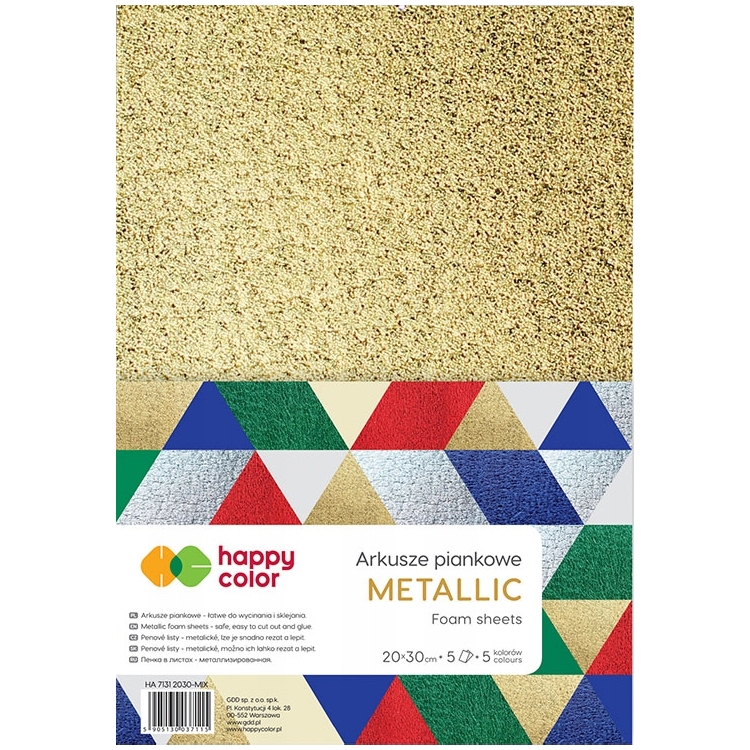 Arkusze piankowe mix metallic, A4, 5 ark., 5 kol | biuroweokazje.pl | Poznaj hit sprzedaży