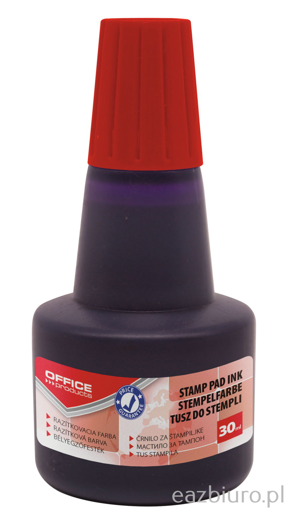 Tusz do pieczątek offfice products, 30 ml, czerwony | biuroweokazje.pl | Nie czekaj!
