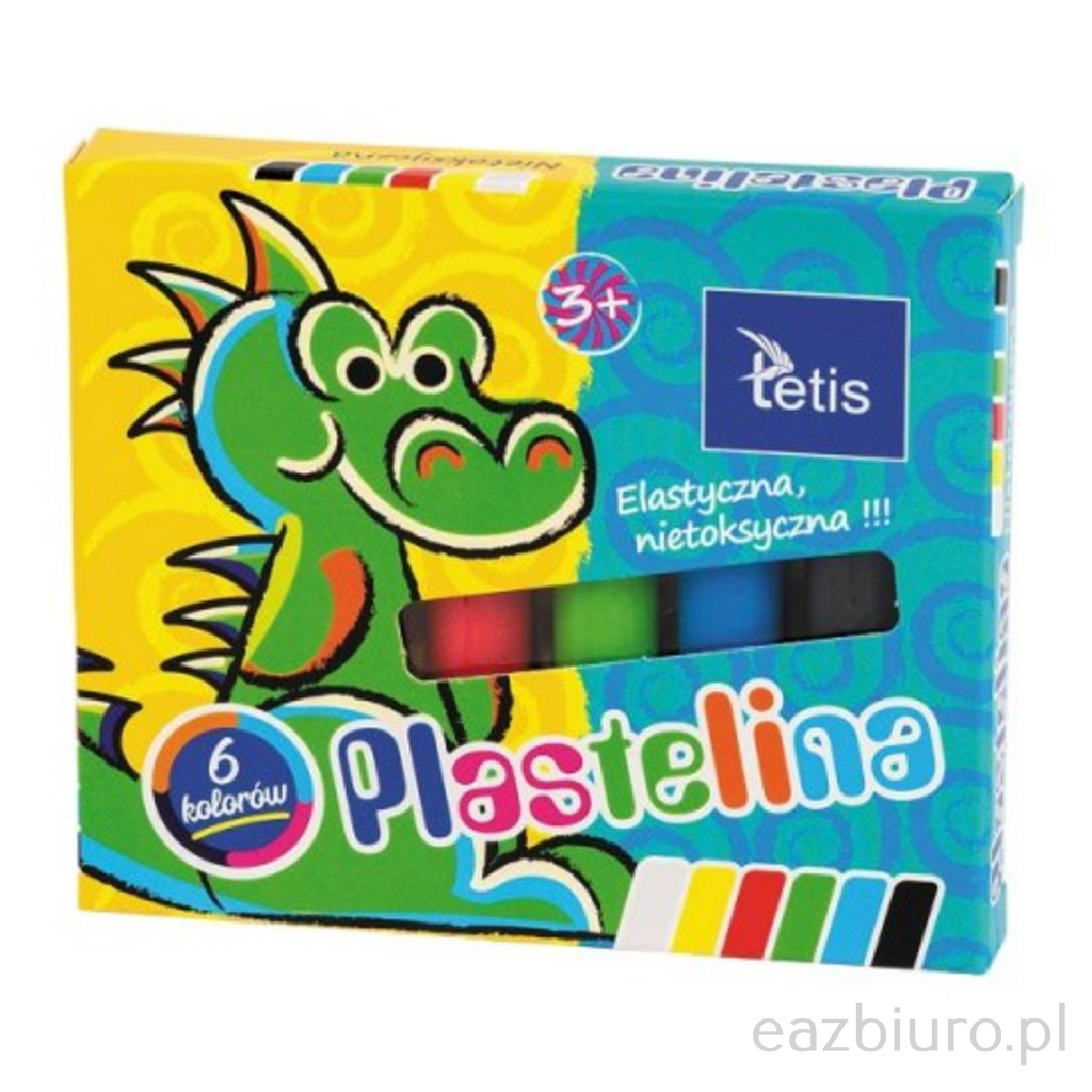 Plastelina Tetis 6 x 15 g do biura | biuroweokazje.pl | Działaj śmiało!
