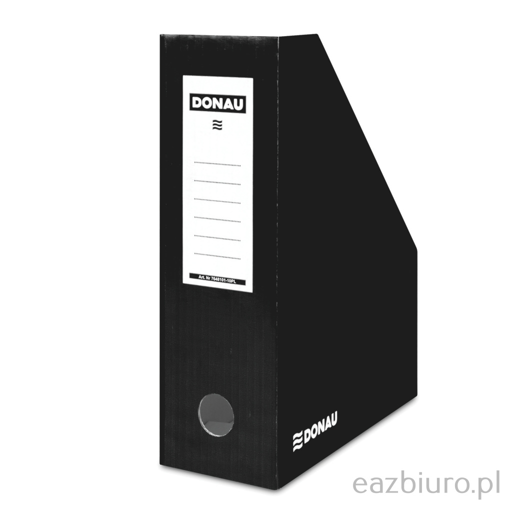 Pojemnik Donau na czasopisma lakierowany 10 cm, czarny | biuroweokazje.pl | Kup skutecznie!