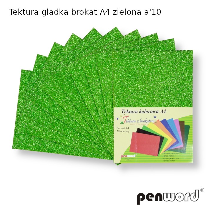 Tektura gładka brokat A4 zielona a'10 | biuroweokazje.pl | Działaj teraz!