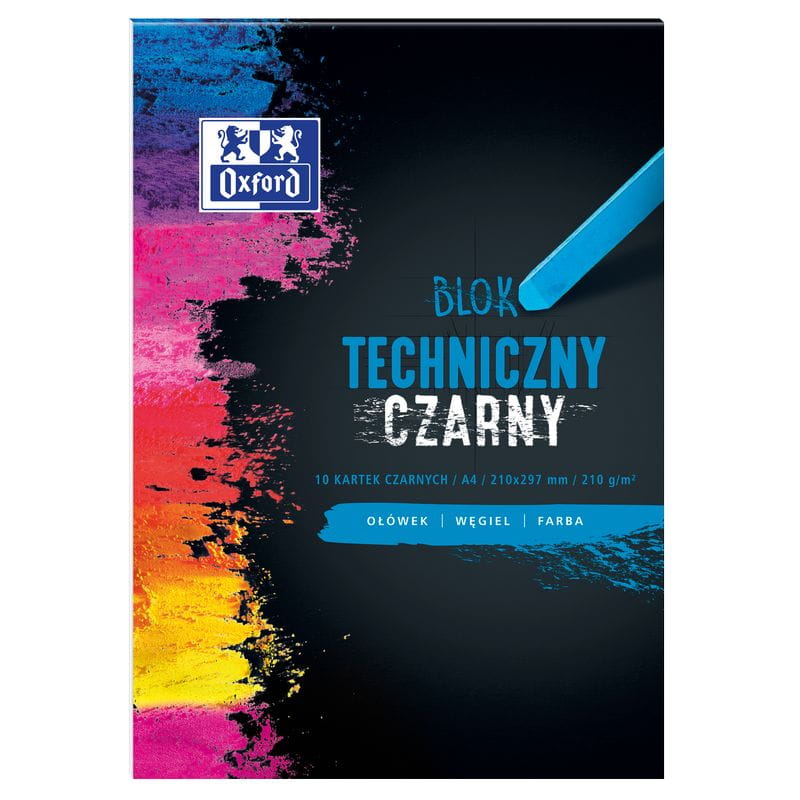 Blok techniczny Oxford A4 10k 210g czarny | biuroweokazje.pl | Zobacz dlaczego warto