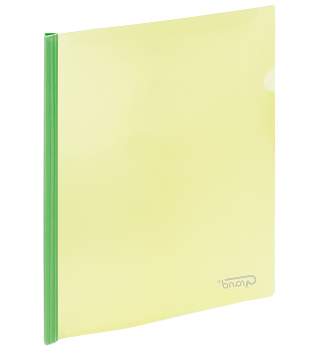 Skoroszyt Plastikowy z grzbietem wsuwanym-zaciskowym 9111 zielony | biuroweokazje.pl | Postaw na jakość!