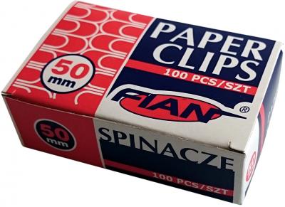 Spinacze 50 mm okragłe fian zestaw 100 sztuk | biuroweokazje.pl | Kup od razu!