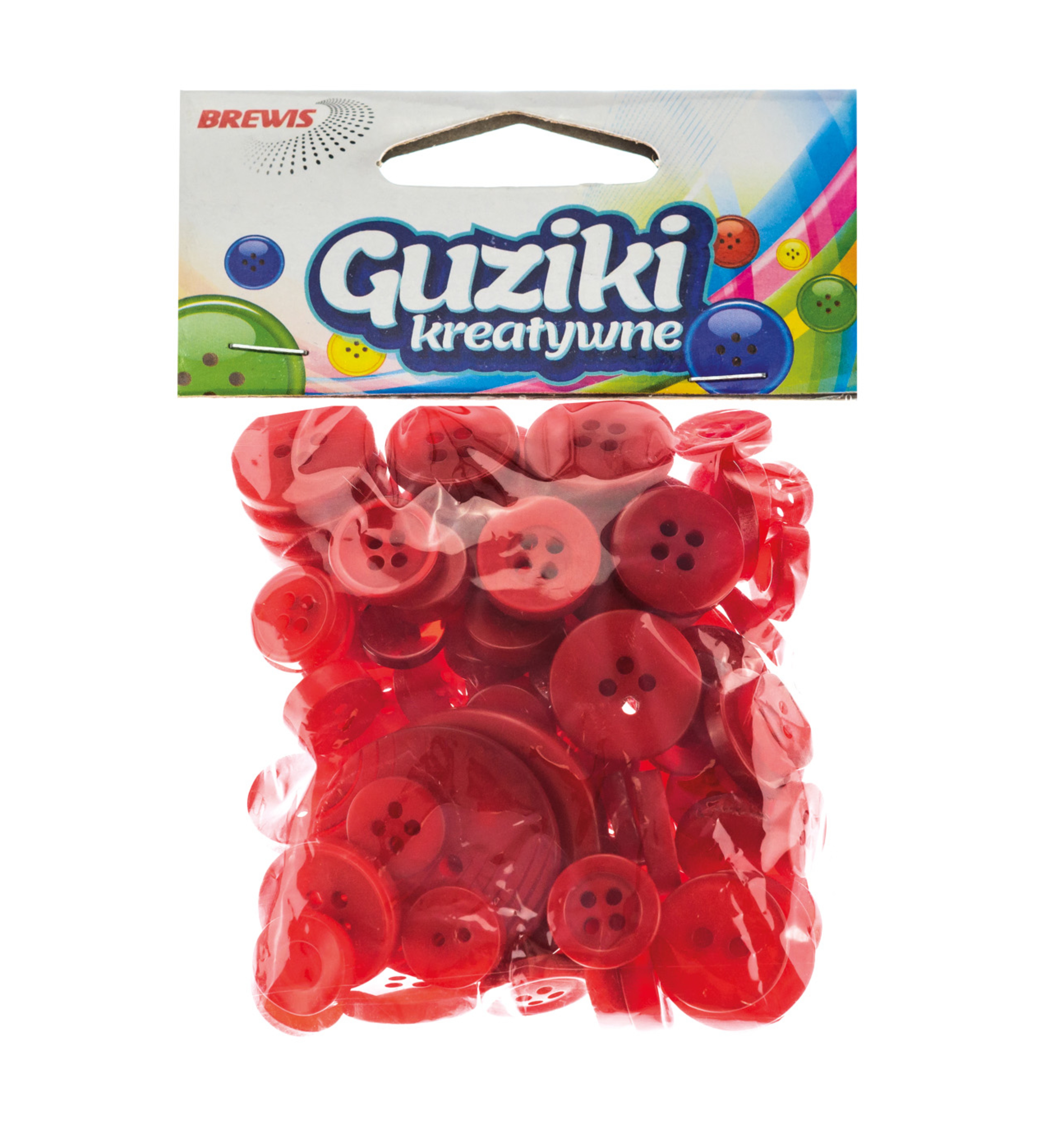 Guziki dekoracyjne gu3 40 g czerwone | biuroweokazje.pl | Kup pewnie!