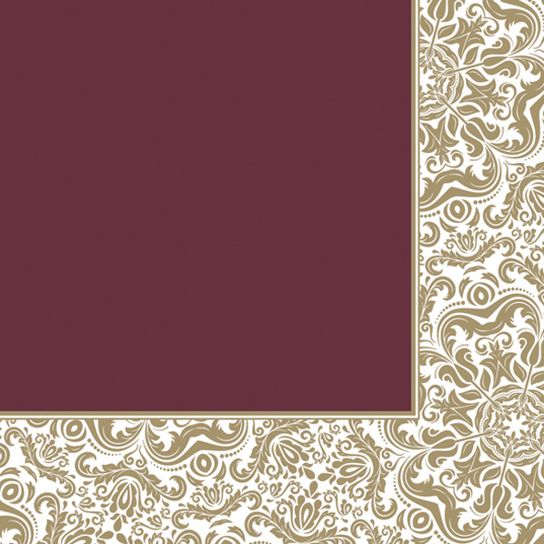 Serwetki Papierowe Ornament Frame Claret 33 x 33 cm Daisy Lunch napkins | biuroweokazje.pl | Skorzystaj dziś!