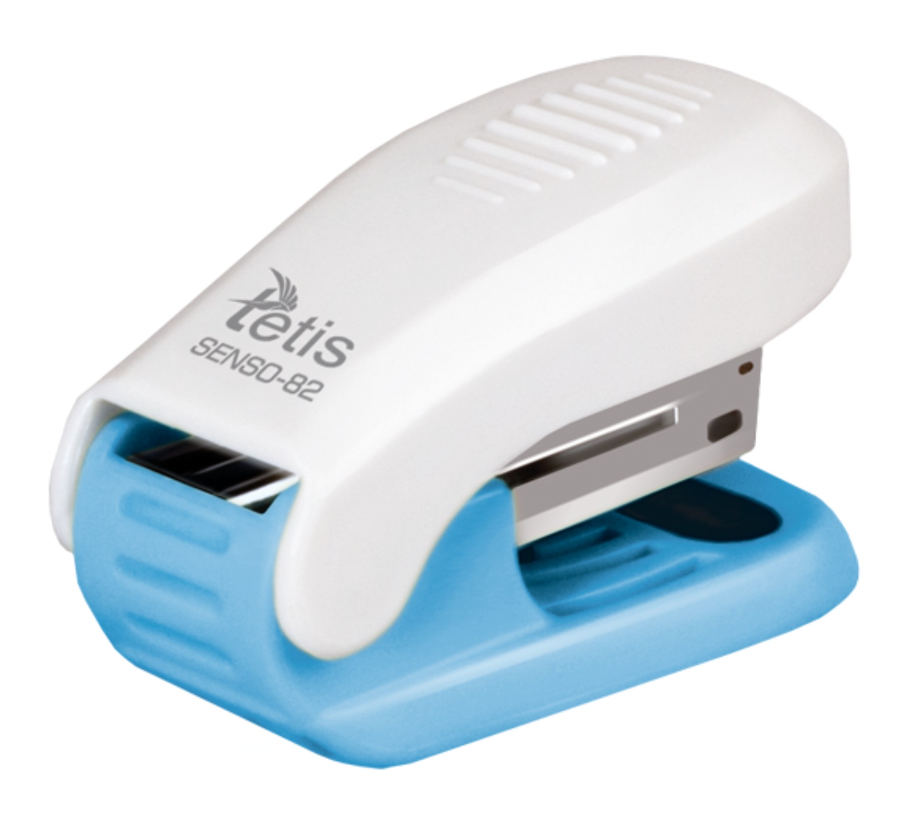 Zszywacz senso metalowy mini 40 82 biało-niebieski | biuroweokazje.pl | Kup sprytnie!