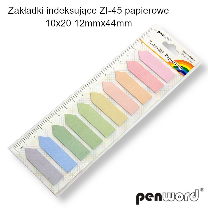 Zakładki indeksujące zi-45 papierowe 10 x 20 12mmx44 mm | biuroweokazje.pl | Zamów bez zwłoki!