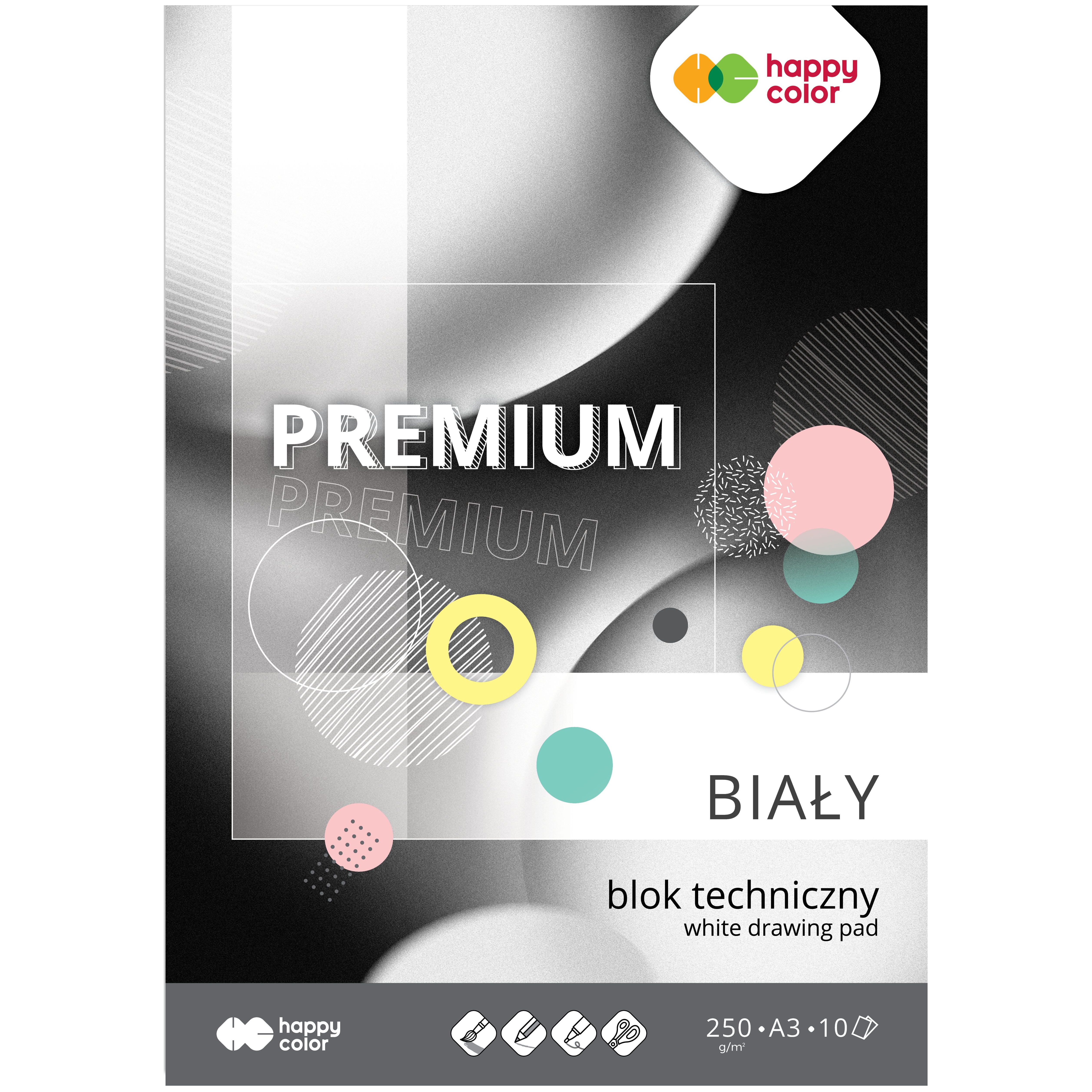 Blok techniczny premium biały A3, 250g, 10 ark, | biuroweokazje.pl | Zamów już dziś