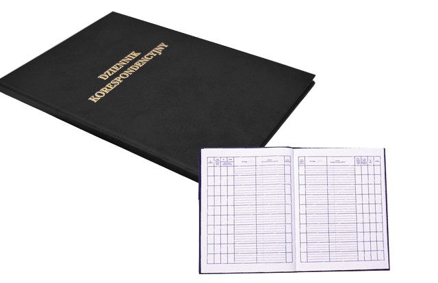Dziennik korespondencyjny A4 300 kartek czarny Barbara | biuroweokazje.pl | Kup z dostawą!