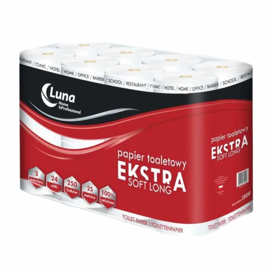 Papier toaletowy 24 rolki Extra Soft Long 25 m celuloza 3 warstwy | biuroweokazje.pl | Zamów wygodnie!