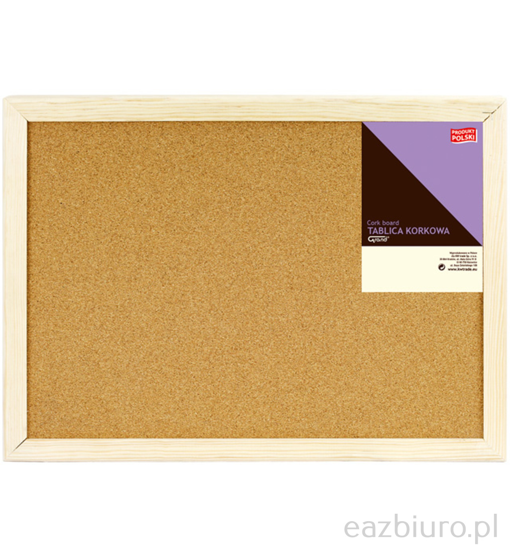Tablica korkowa Grand rama drewniana 90 x 120 - 5010 | biuroweokazje.pl | Zamów korzystnie!