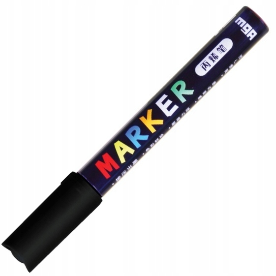 Marker akrylowy mg 1-2 mm czarny | biuroweokazje.pl | Zyskaj więcej!