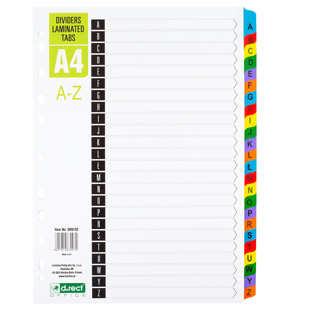 Przekładka kartonowa A4 a-z do biura | biuroweokazje.pl | Nie przegap!