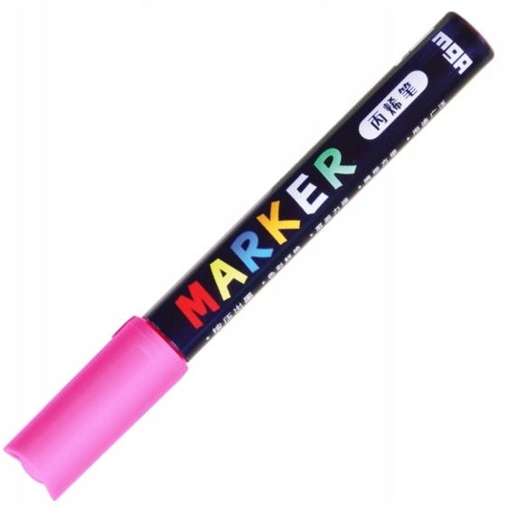 Marker akrylowy mg 1-2 mm różowy | biuroweokazje.pl | Kup z rabatem!