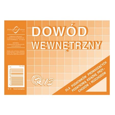 Druk dowód wewnętrzny A6 M&P do biura | biuroweokazje.pl | Zamów szybko!