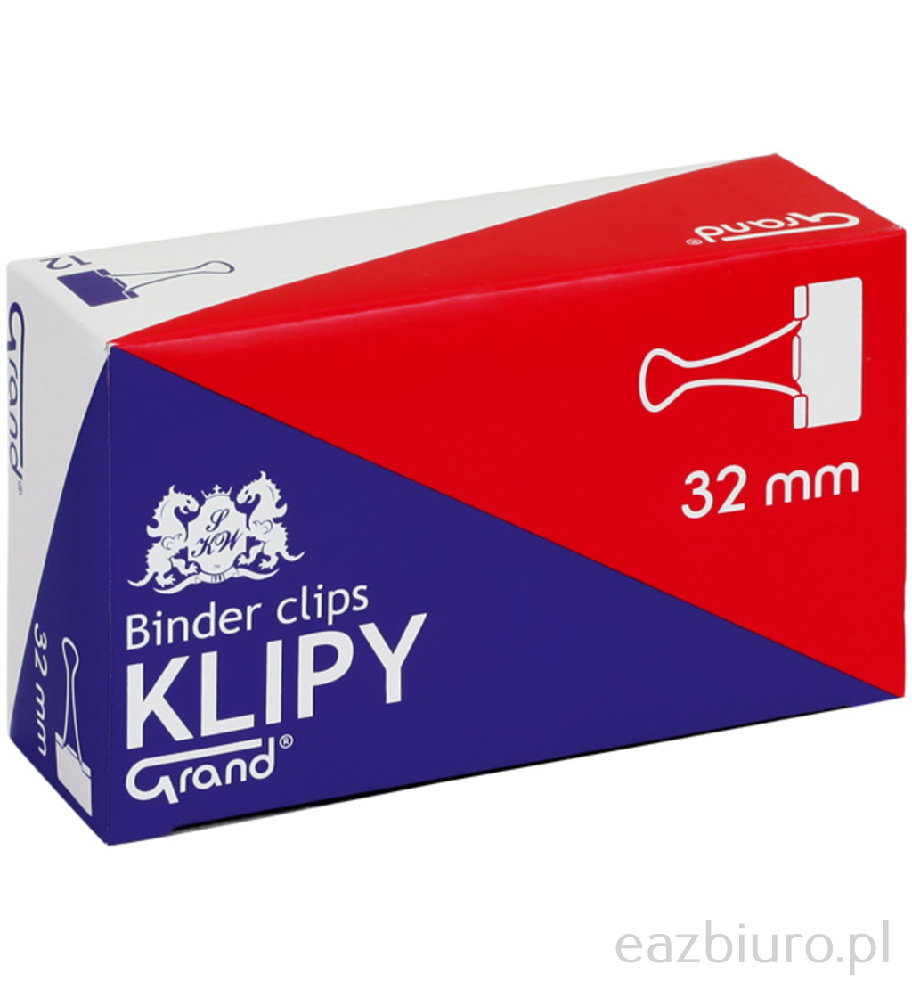 Clips double 32mm /12szt/ Grand | biuroweokazje.pl | Skorzystaj z hitu sprzedaży