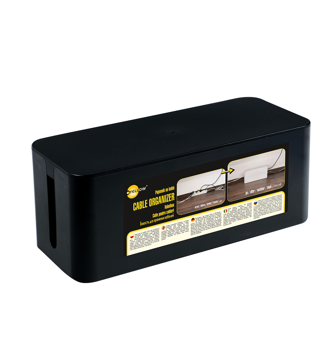 Pojemnik na kable yl-pk320c czarny Yellow one | biuroweokazje.pl | Zamów od ręki!