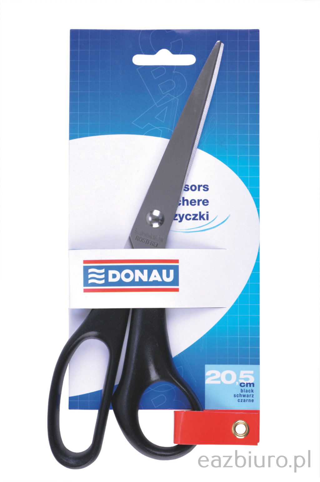 Nożyczki biurowe Donau 20,5 cm czarne | biuroweokazje.pl | Wybierz najlepsze!