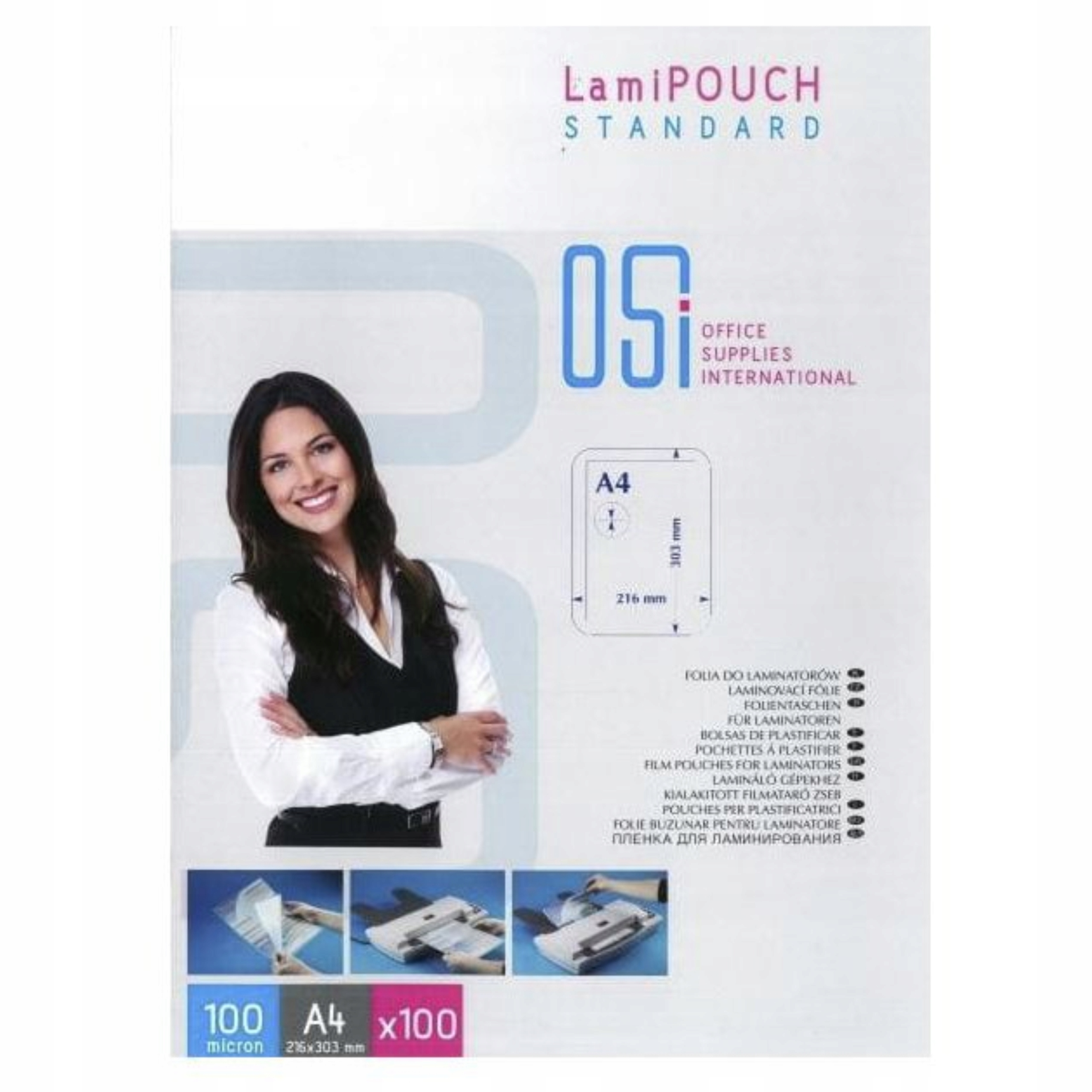 Folie laminacyjne Opus A4 216x303 mm 100 µm zestaw 100 sztuk | biuroweokazje.pl | Skorzystaj dziś!