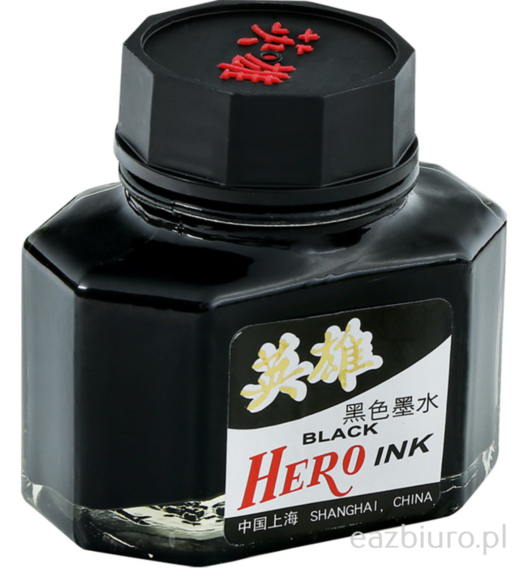 Atrament hero 50ml czarny | biuroweokazje.pl | Skorzystaj z okazji