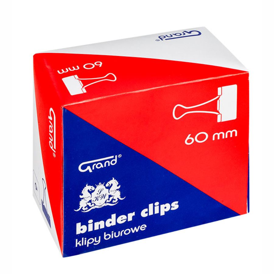 Clips double 60mm /6szt/ Grand | biuroweokazje.pl | Sprawdź naszą propozycję