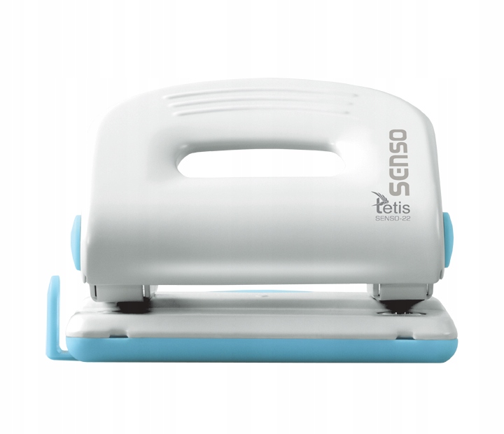 Dziurkacz senso metalowy 22 biało-niebieski | biuroweokazje.pl | Zamów wygodnie!