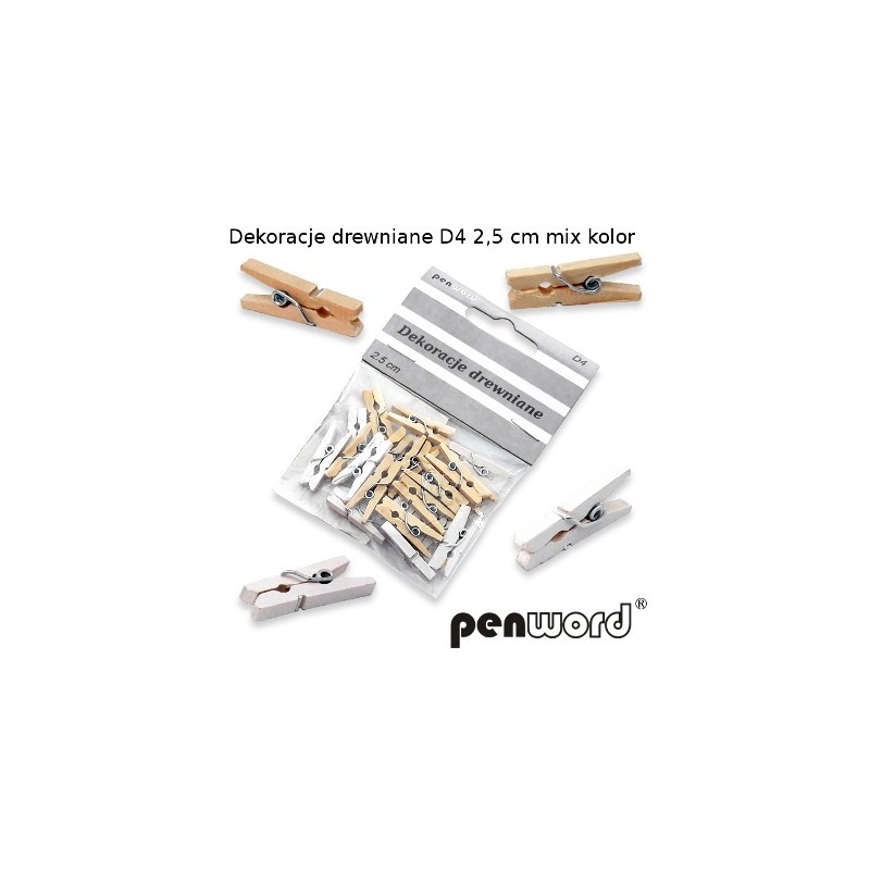 Dekoracje drewniane d4 2,5 cm mix kolor a'24 | biuroweokazje.pl | Zamów online!