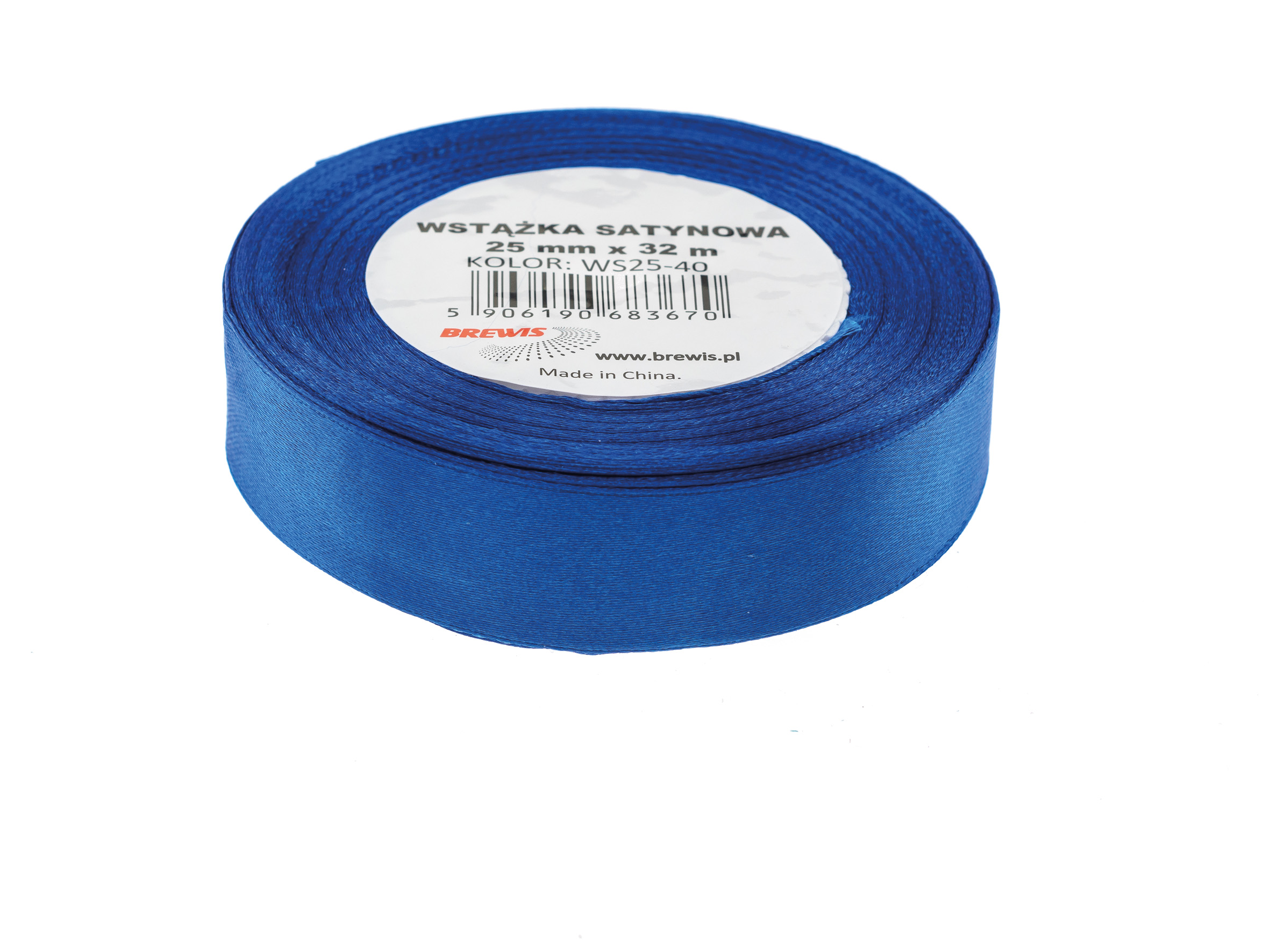 Wstążka Brewis satynowa 25 mm 32 m atramentowy | biuroweokazje.pl | Odbierz szybko!