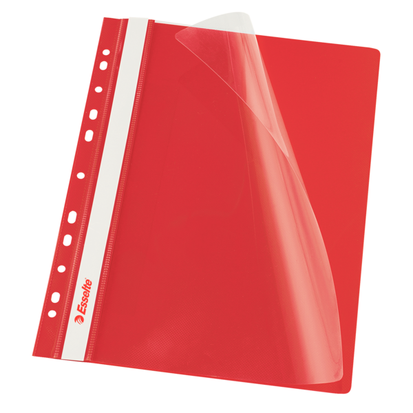 Skoroszyt wpinany Esselte czerwony vivida zestaw 10 sztuk | biuroweokazje.pl | Kup w promocji!