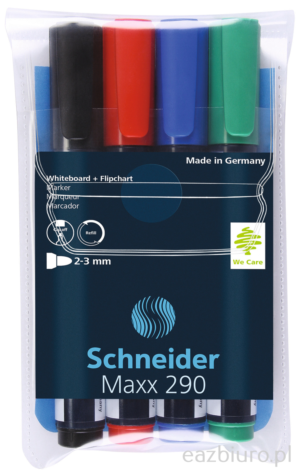 Marker suchościeralny Schneider 290 4 kolory | biuroweokazje.pl | Kup pewnie!