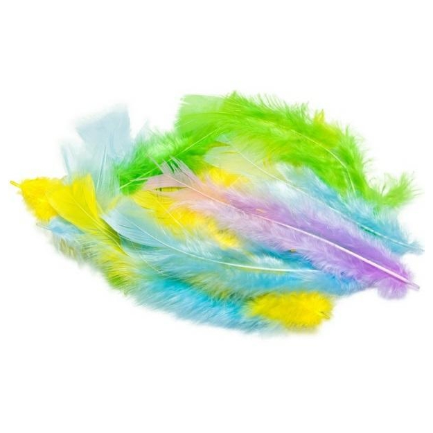 Kolorowe piórka Brewis mix kolorów 3 g pastelowe | biuroweokazje.pl | Weź okazję!
