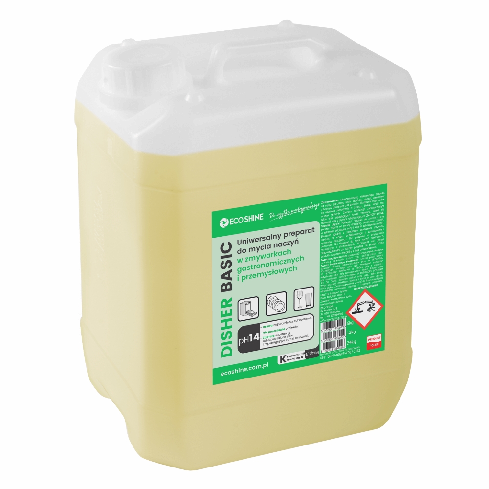 Eco Shine disher basic 10 l preparat do maszynowego mycia naczyń | biuroweokazje.pl | Zamów bezpiecznie!