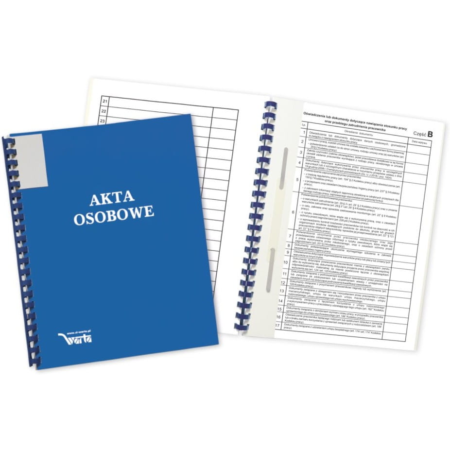 Teczka do akt abcde zadrukowana niebieska | biuroweokazje.pl | Postaw na jakość!