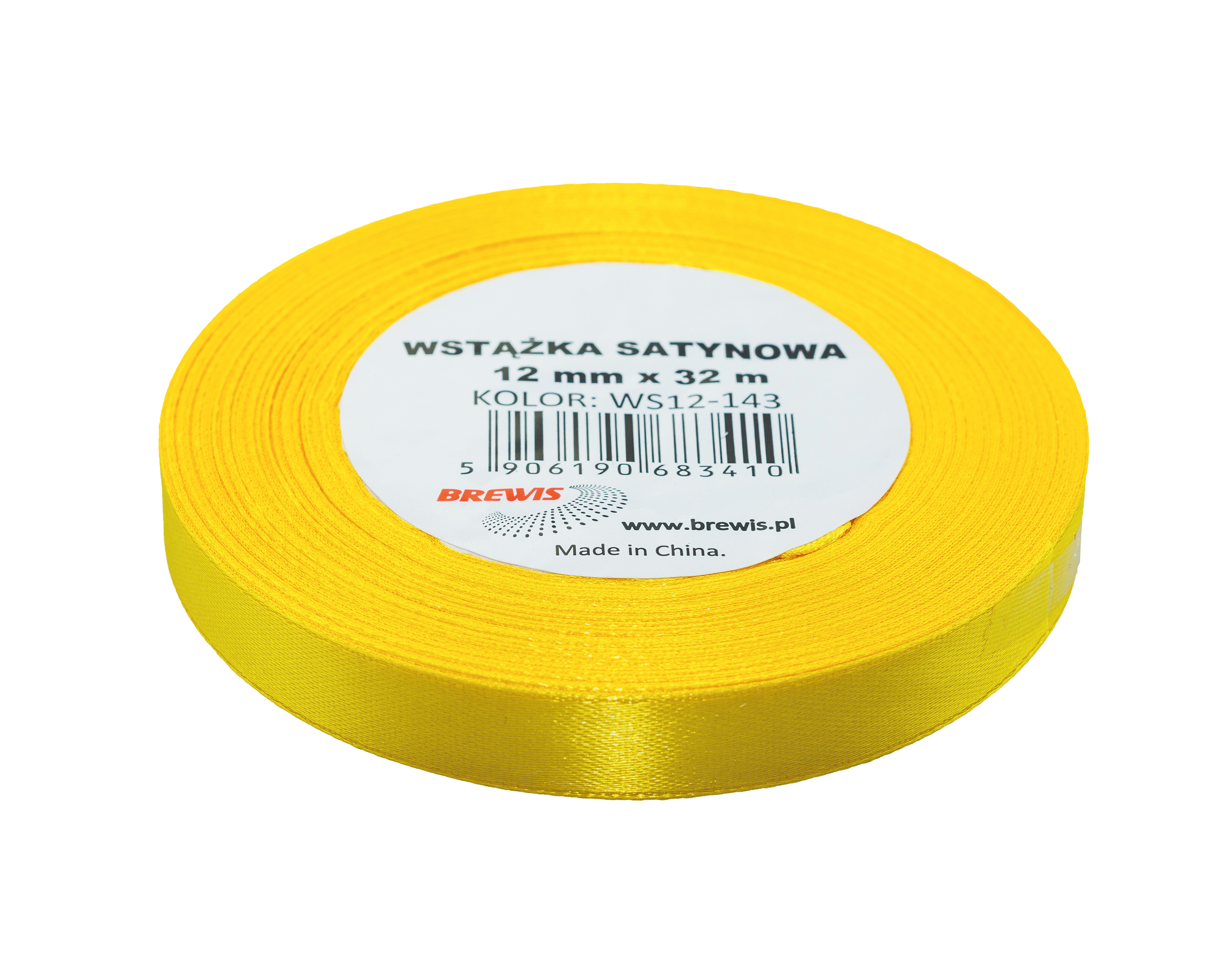 Wstążka Brewis satynowa 12 mm 32 m jasno-żółty | biuroweokazje.pl | Zamów teraz!