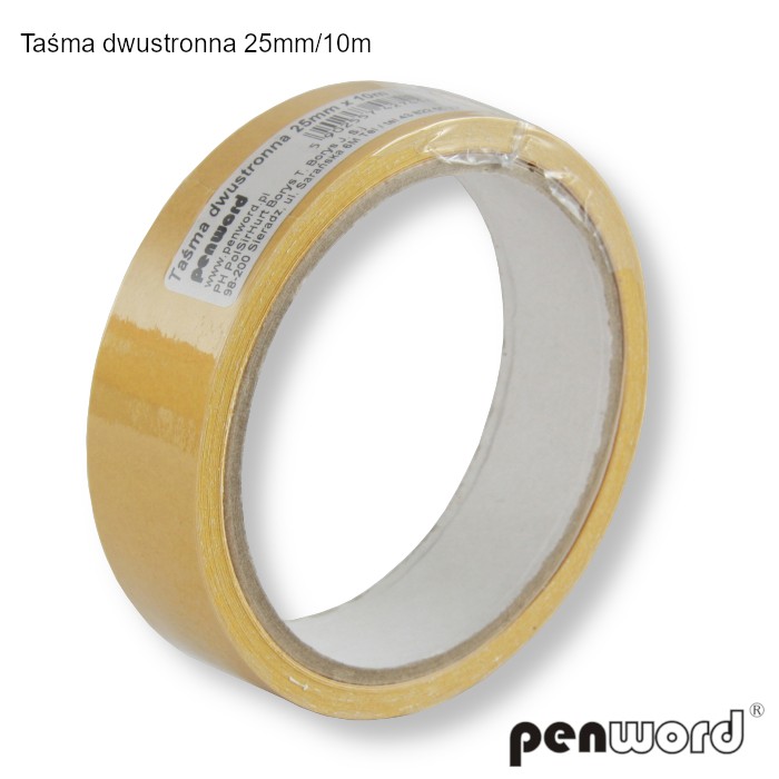 Taśma dwustronna 25 mm 10 m do biura | biuroweokazje.pl | Wybierz najlepsze!