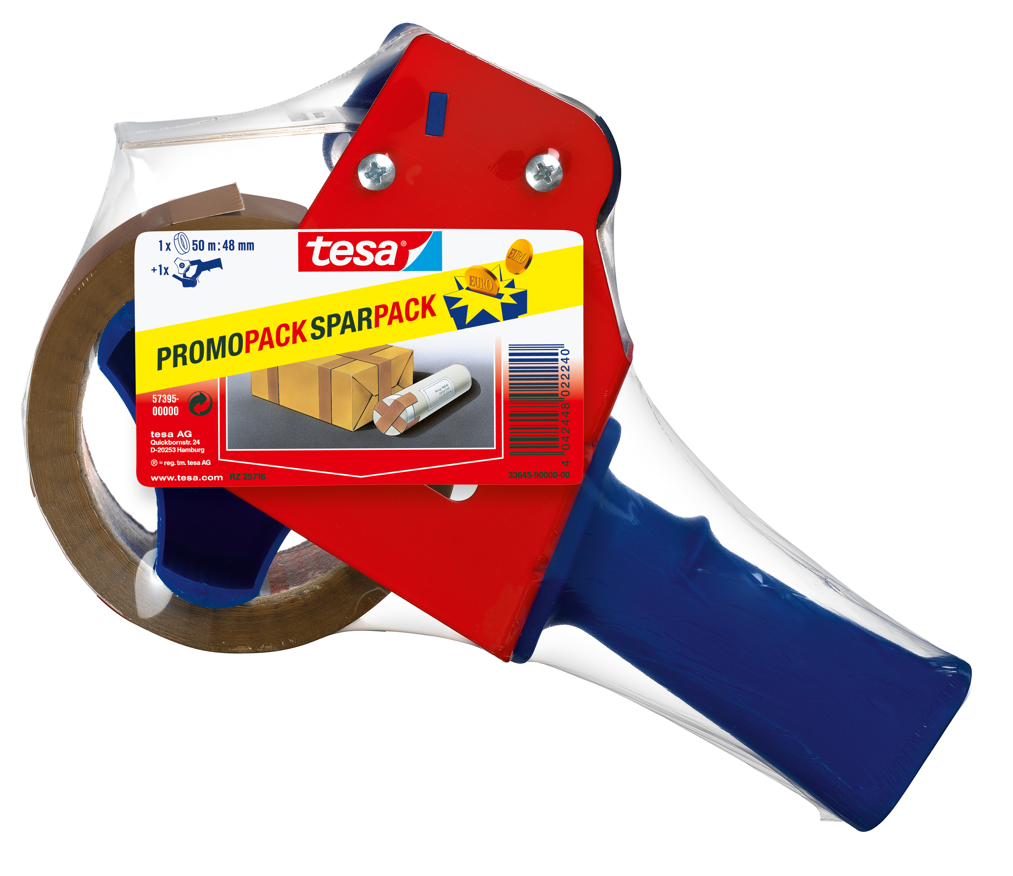 Taśma promocja pack Tesa 50 m x 48 mm + dyspenser | biuroweokazje.pl | Kup już teraz!