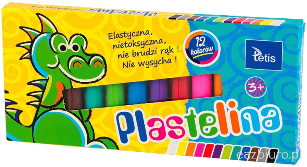 Plastelina Tetis 12 x 15 g do biura | biuroweokazje.pl | Zyskaj więcej!