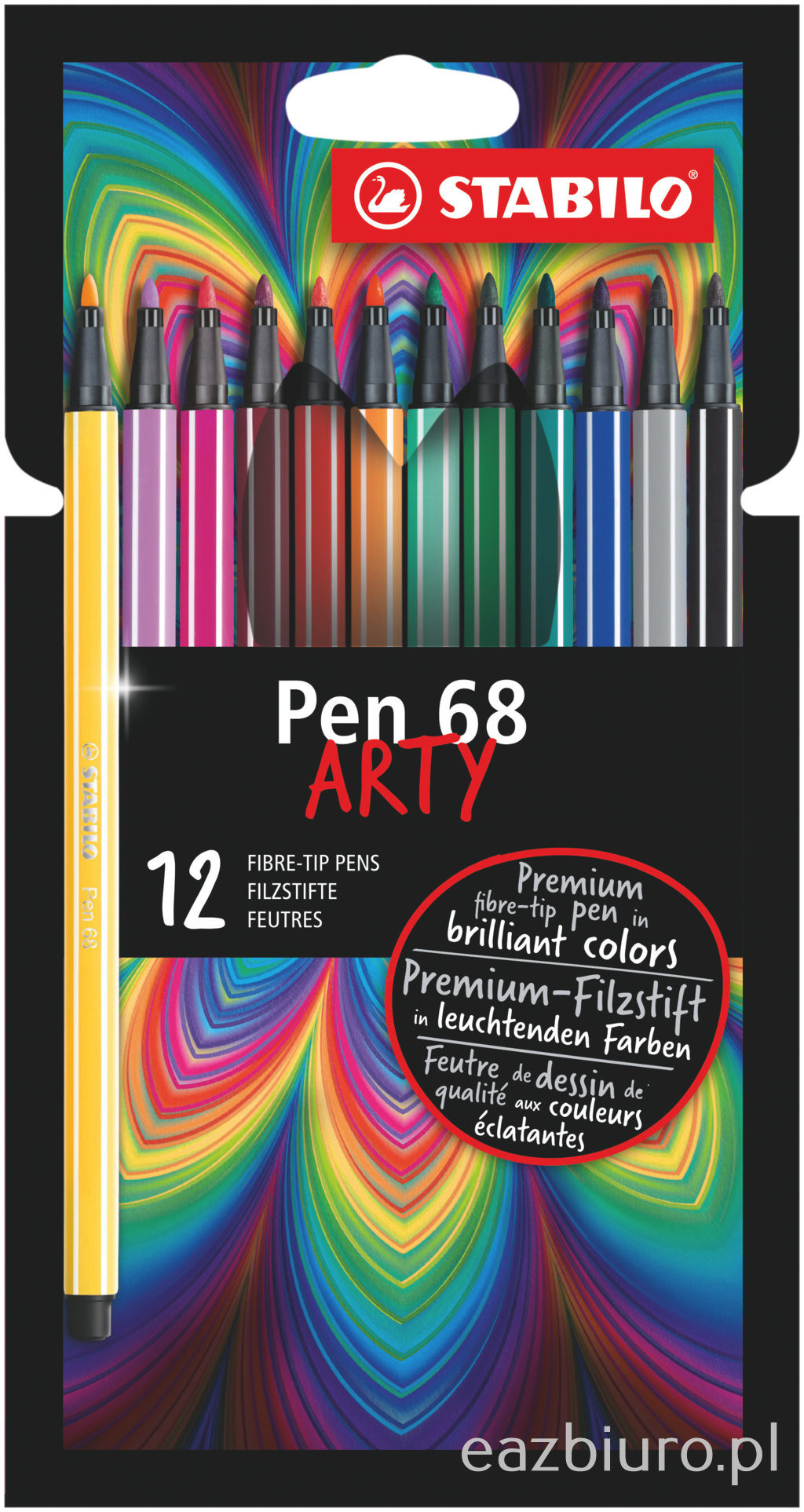 Flamastry Stabilo pen 68 etui zestaw 12 sztuk arty nowość | biuroweokazje.pl | Weź zanim zniknie!