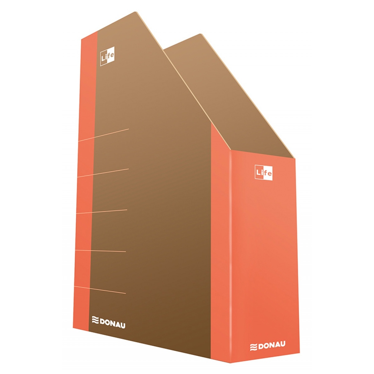 Pojemnik na dokumenty Donau life, karton, A4, pomarańczowy | biuroweokazje.pl | Wybierz i kup!