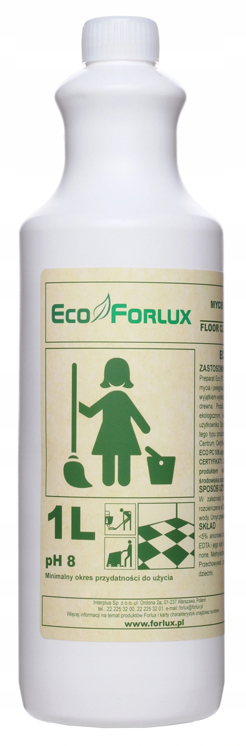 Forlux ekologiczny koncentrat do mycia podłóg eco pc108 1 l | biuroweokazje.pl | Zamów od ręki!
