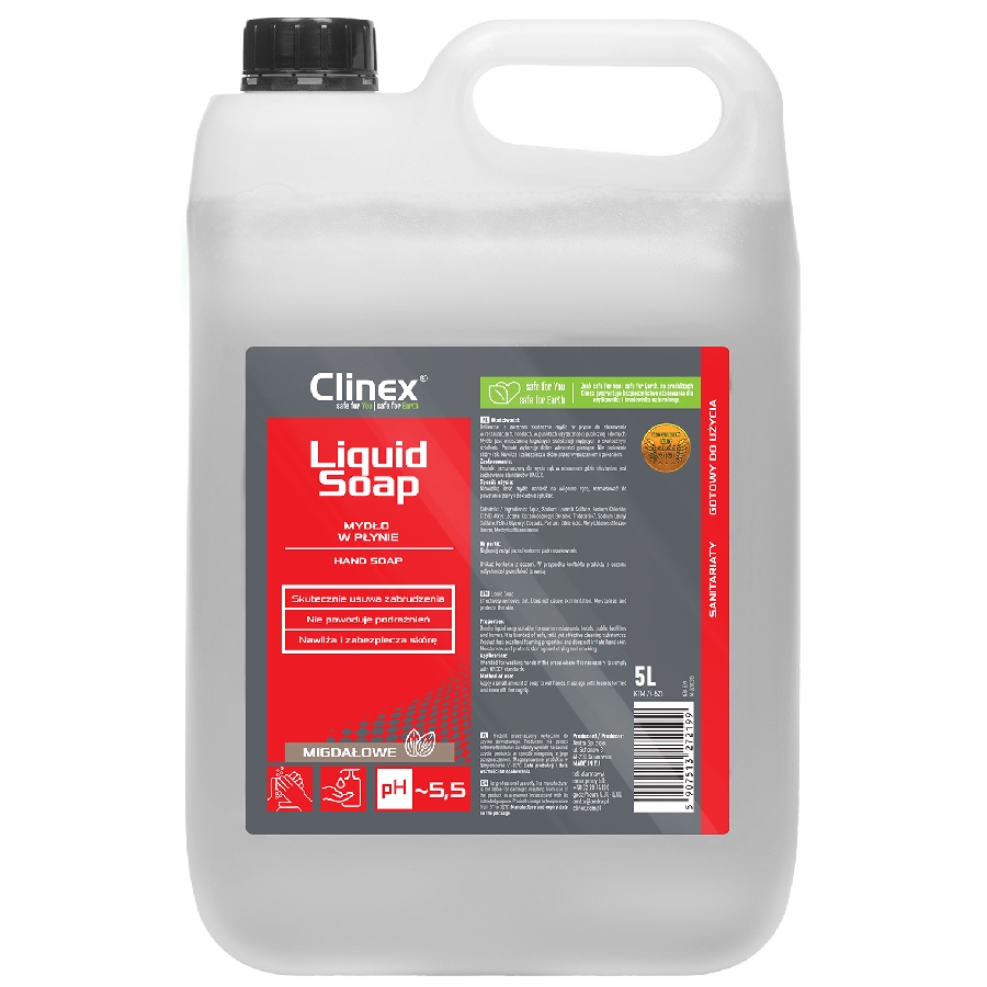 Clinex liquid soap mydło w płynie 5l | biuroweokazje.pl | Skorzystaj z hitu sprzedaży