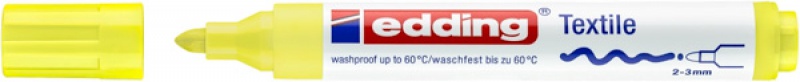 Marker Edding do tkanin żółty fluor3 mm okrągły | biuroweokazje.pl | Sprawdź cenę!